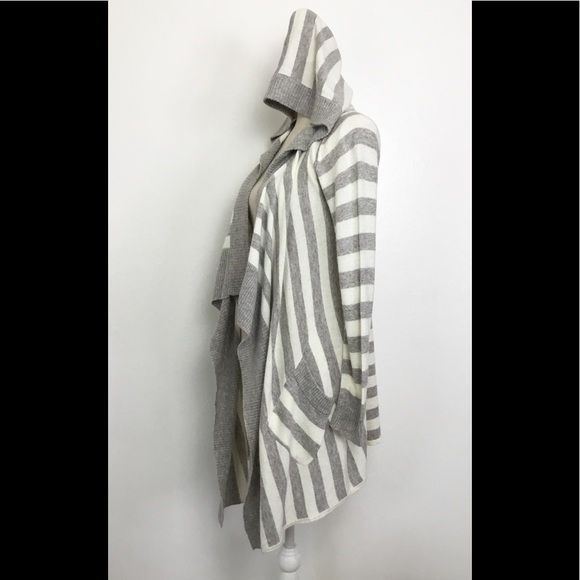 Beulah Cardigan Open Front Thin Knit Hooded - Picture 4 of 6